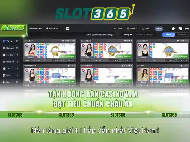 Slot365: Trải nghiệm casino trực tuyến đẳng cấp